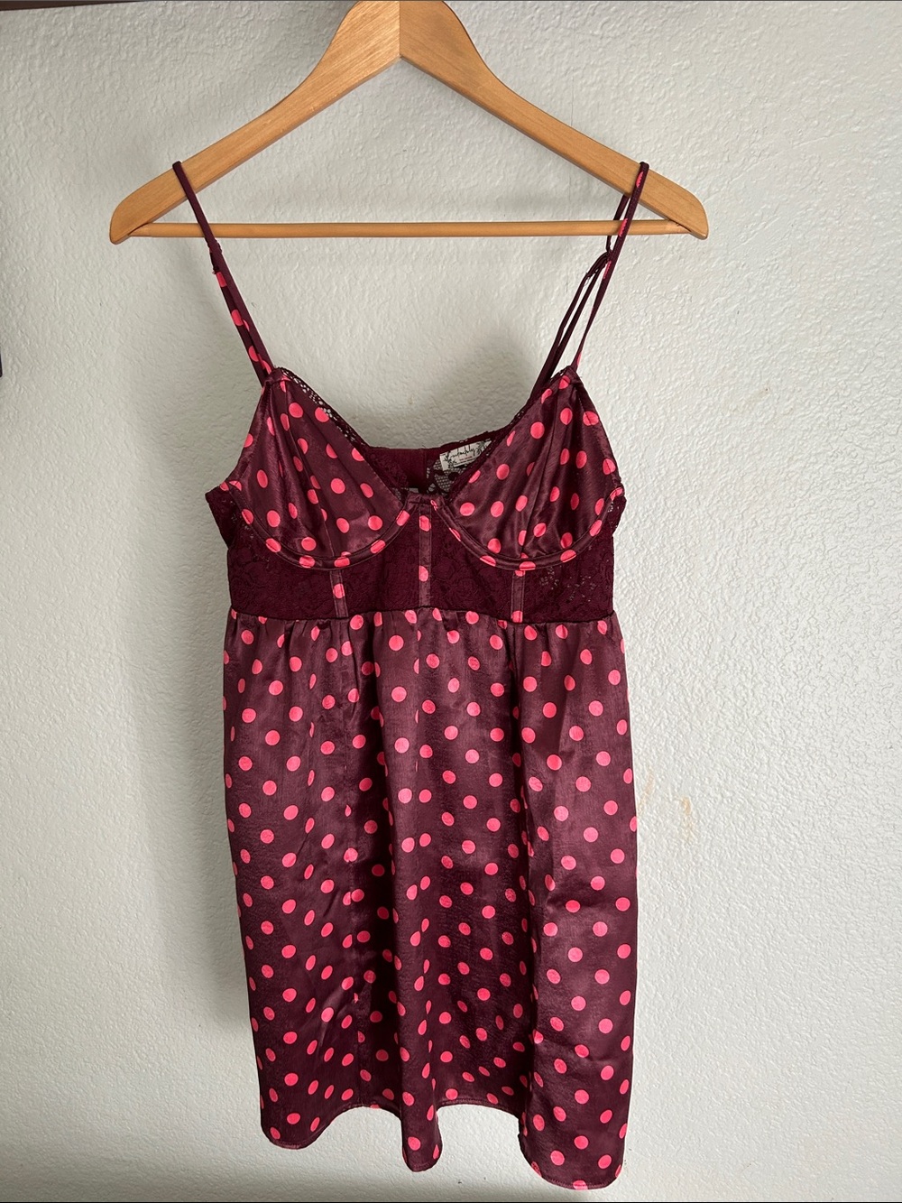 Free People Intimately Midnight Muse Mini Slip In Wine Color Size M